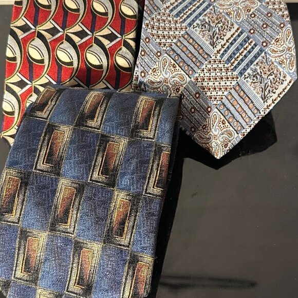 Pierre Cardin Raphael Mid Century Modernist Ties Patchwork Retro Bundle Tie Lot - Picture 1 of 6